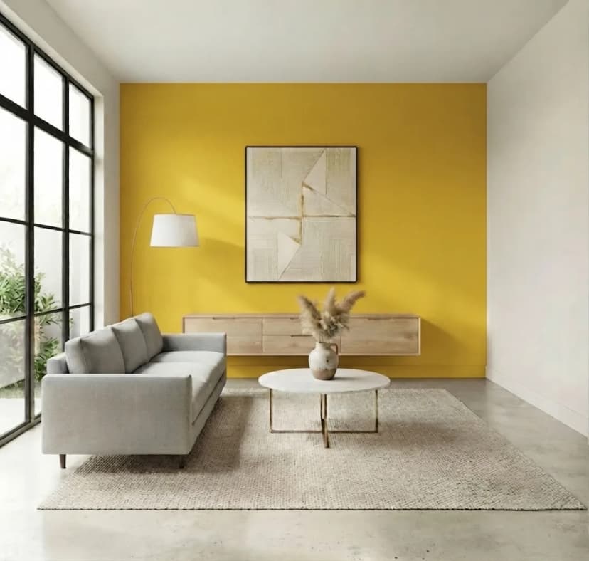 Ambiente pintado en Amarillo