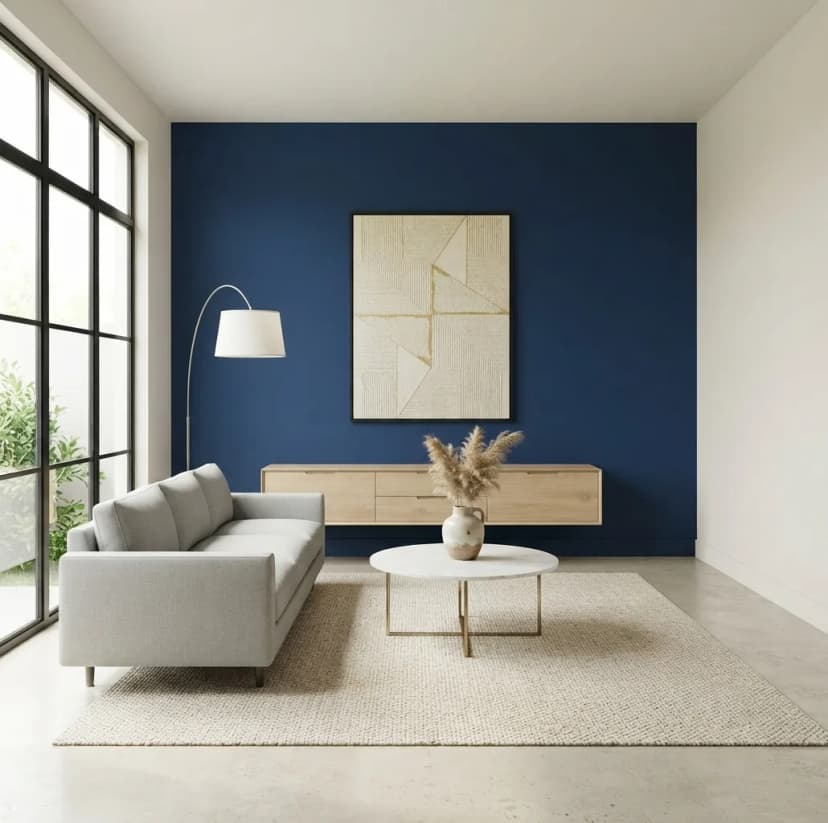 Ambiente pintado en Azul oscuro