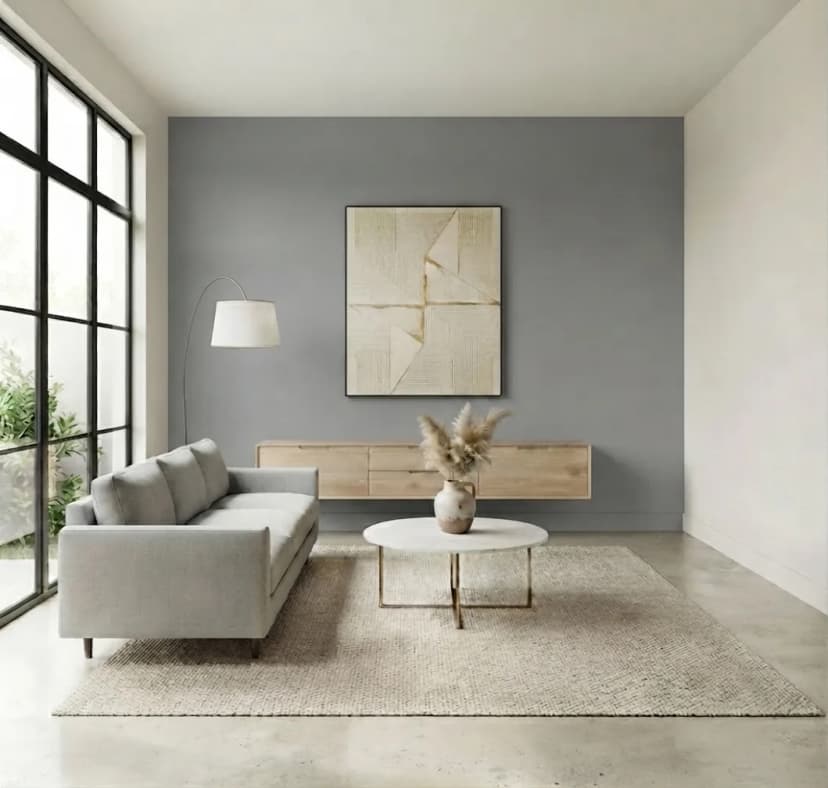 Ambiente pintado en Gris libertad