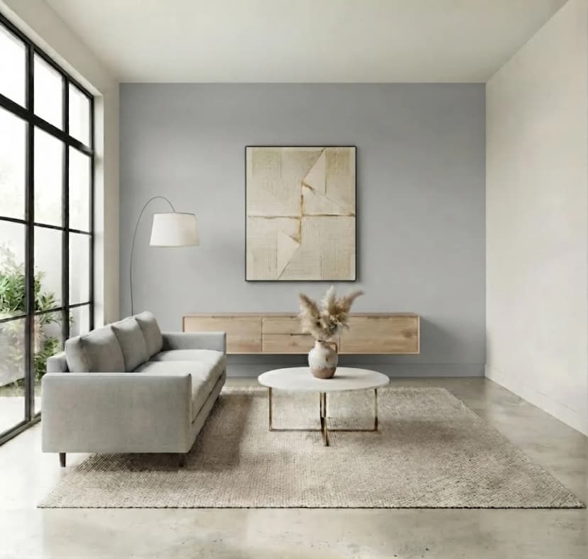 Ambiente pintado en Gris místico
