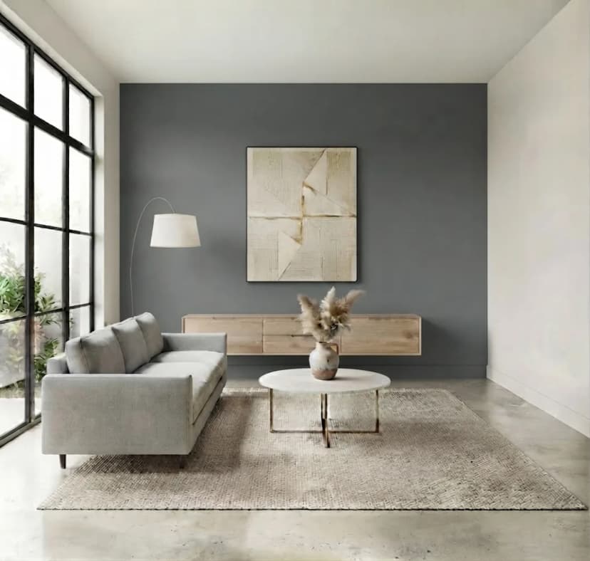 Ambiente pintado en Gris troyano