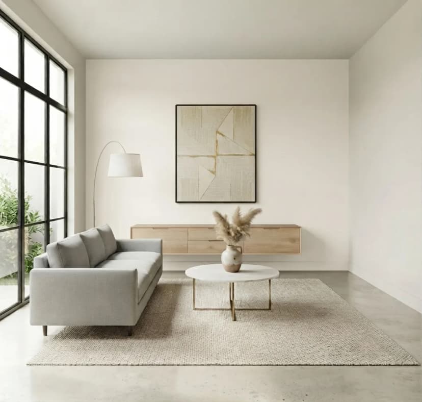 Ambiente pintado en Blanco ostra