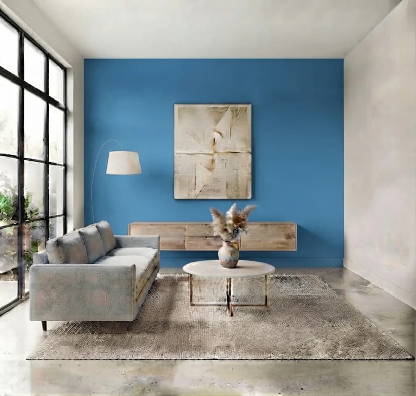 Ambiente pintado en Azul claro